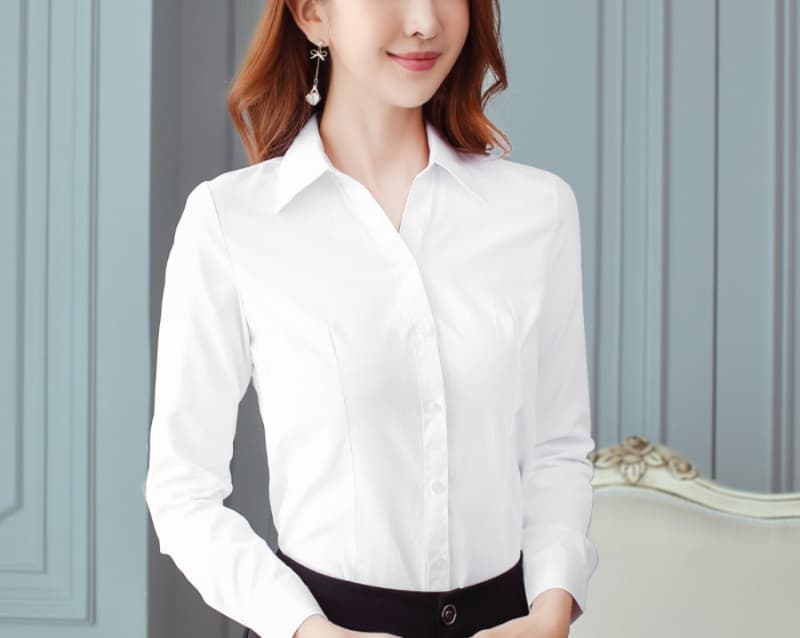 シャツ　レディース 上質素材 美シルエット レディースワイシャツ