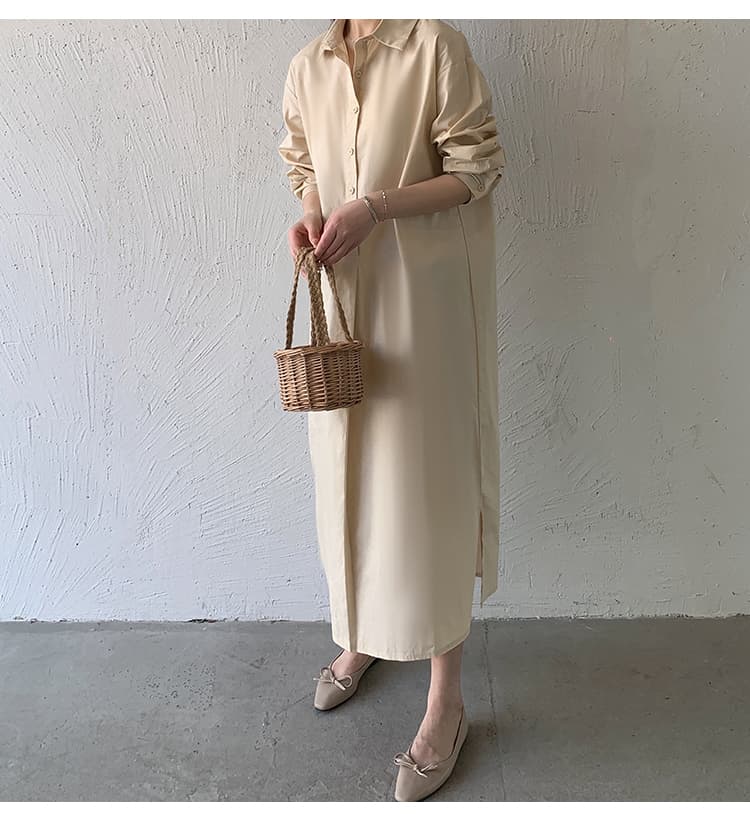 レディースシャツ ゆったりシルエット シャツワンピース