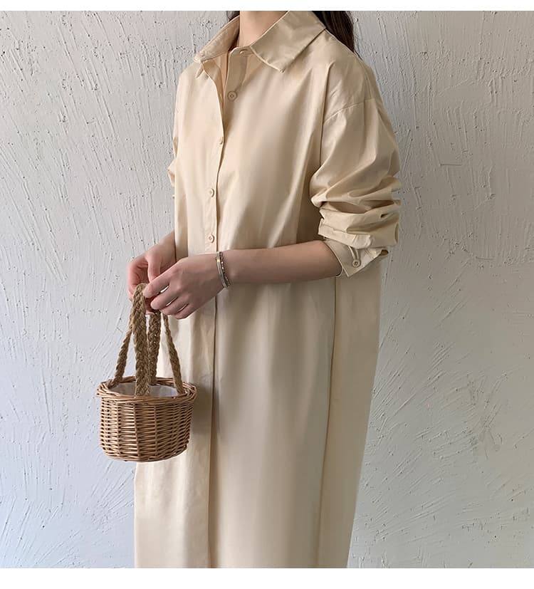 レディースシャツ ゆったりシルエット シャツワンピース