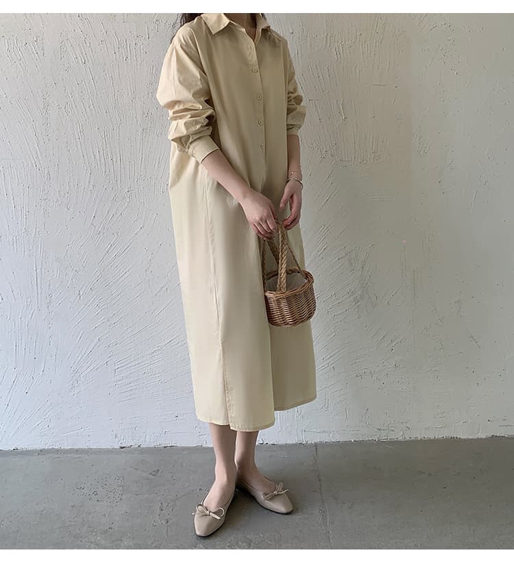 レディースシャツ ゆったりシルエット シャツワンピース