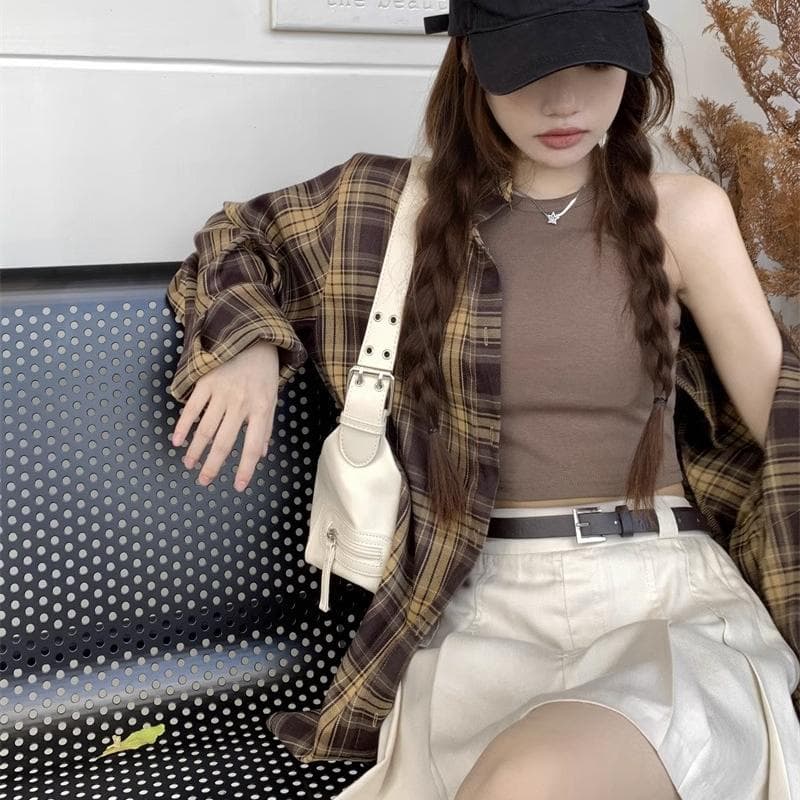 シャツ　レディース オーバーサイズチェックシャツ レディース