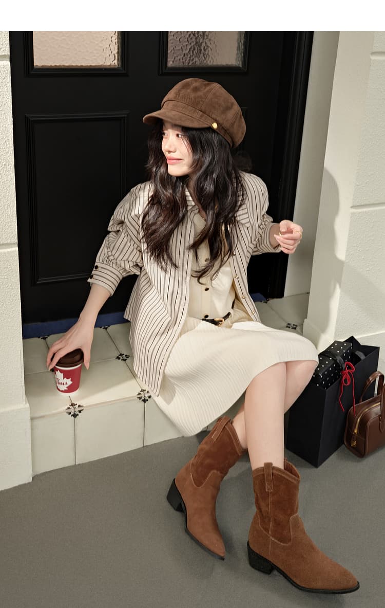 シャツ レディース ゆるシルエットストライプシャツ